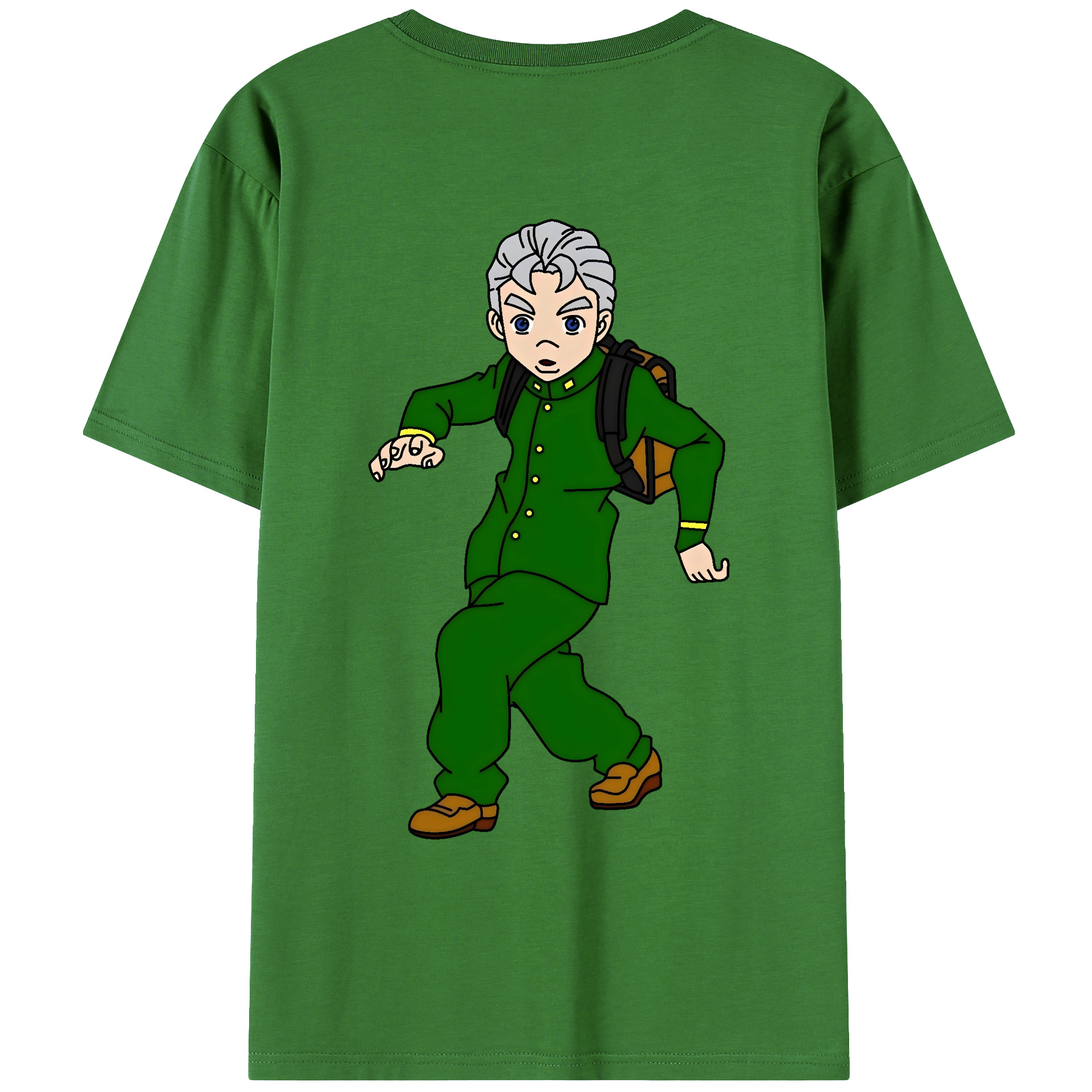 （画像用） ジョジョの奇妙な冒険 広瀨康一 JoJo's Bizarre Adventure Hirose Koichi レディース半袖Tシャツ(バックプリント)